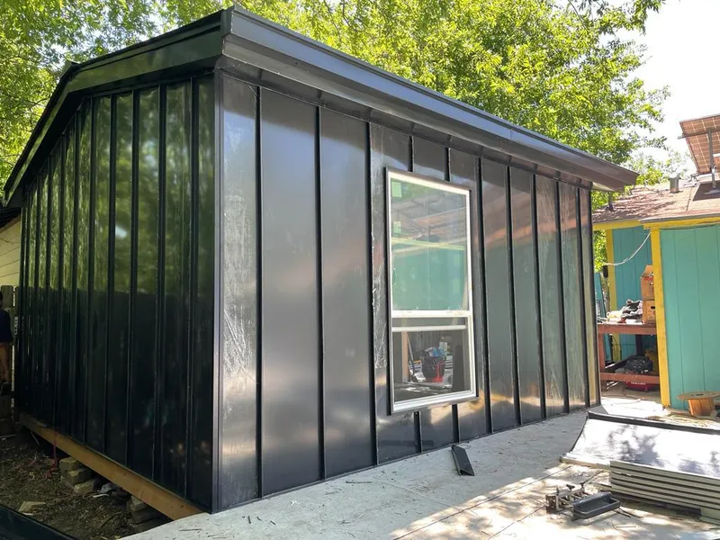 Black standing seam metal wall panels for Metal Roof Installation in Upper Hanover